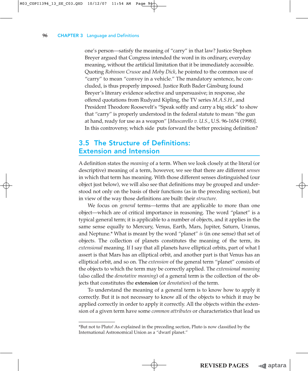 3.5 the Structure of Definitions: Extension and Intension