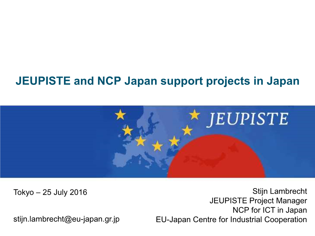 Organization Chart of the EU-Japan Centre for Industrial Cooperation