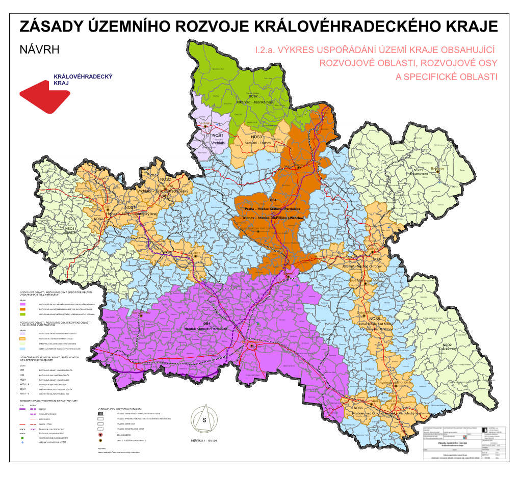 I.2.A. VÝKRES USPOŘÁDÁNÍ ÚZEMÍ KRAJE OBSAHUJÍCÍ ROZVOJOVÉ OBLASTI, ROZVOJOVÉ OSY Špindlerův Mlýn