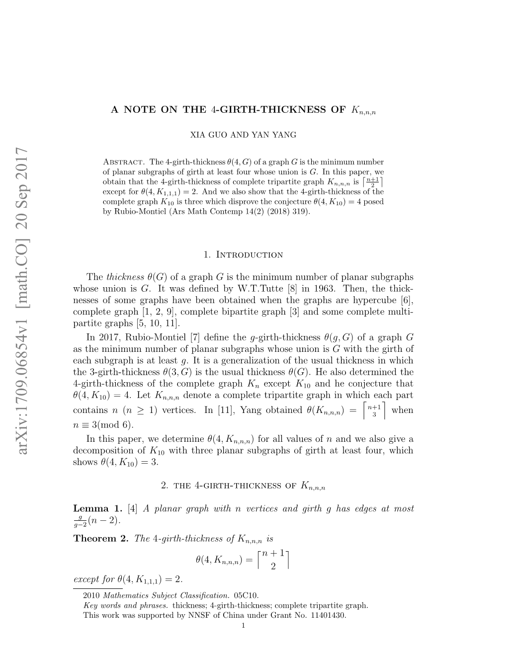 Arxiv:1709.06854V1 [Math.CO] 20 Sep 2017 Eopsto of Decomposition Hoe 2