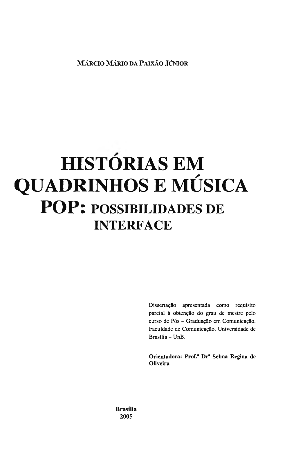 Historias Em Quadrinhos E Música Pop: Possibilidades De Interface