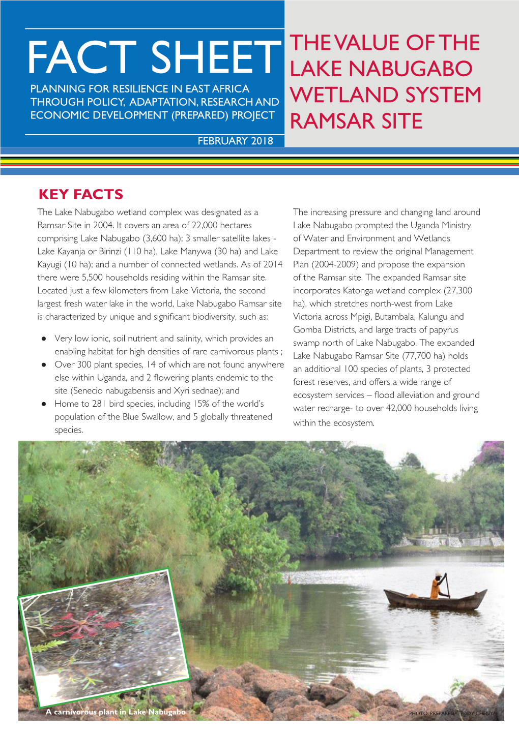 Fact Sheetthe Value of the Lake Nabugabo Wetland