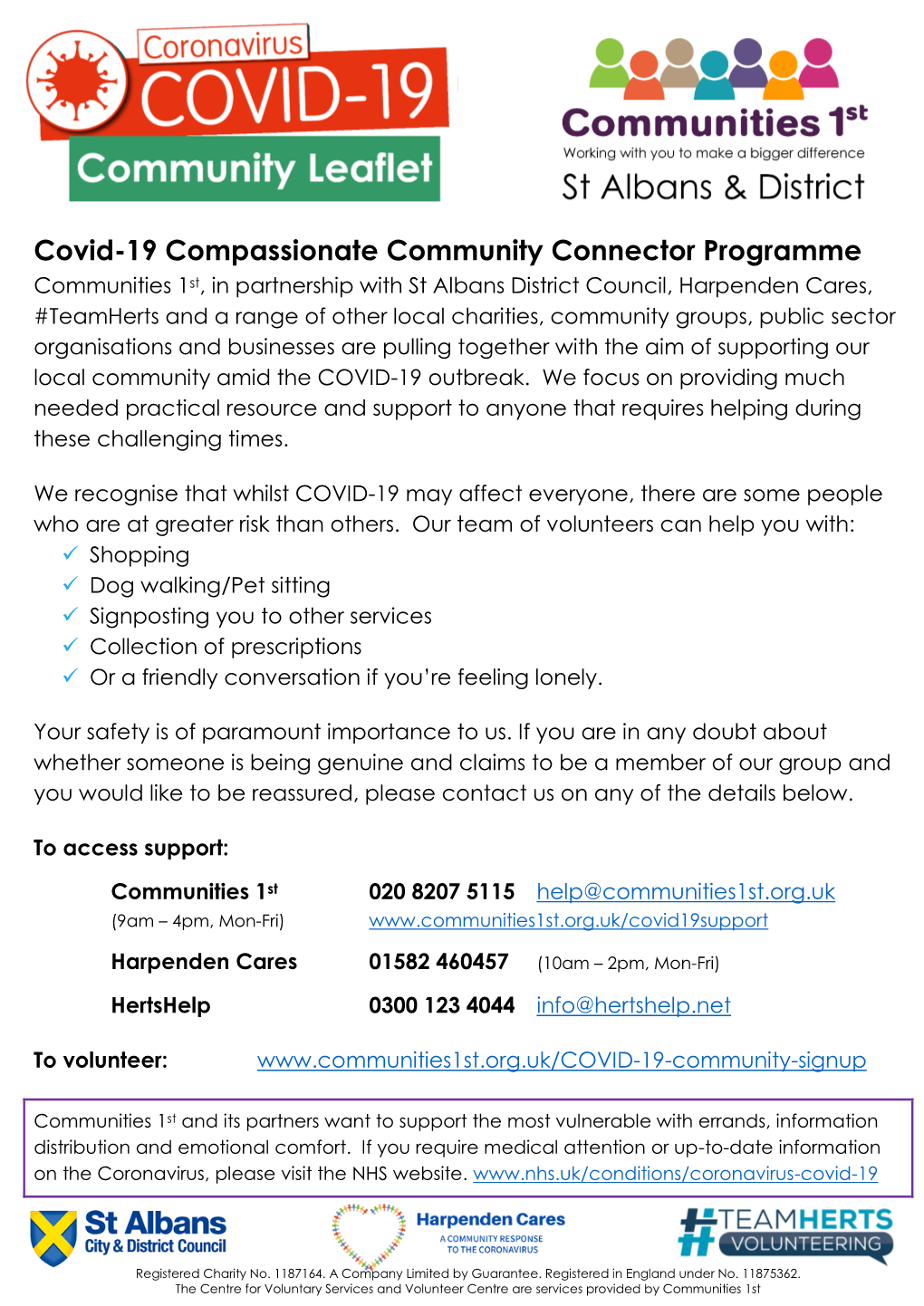 Covid-19 Compassionate Community Connector Programme