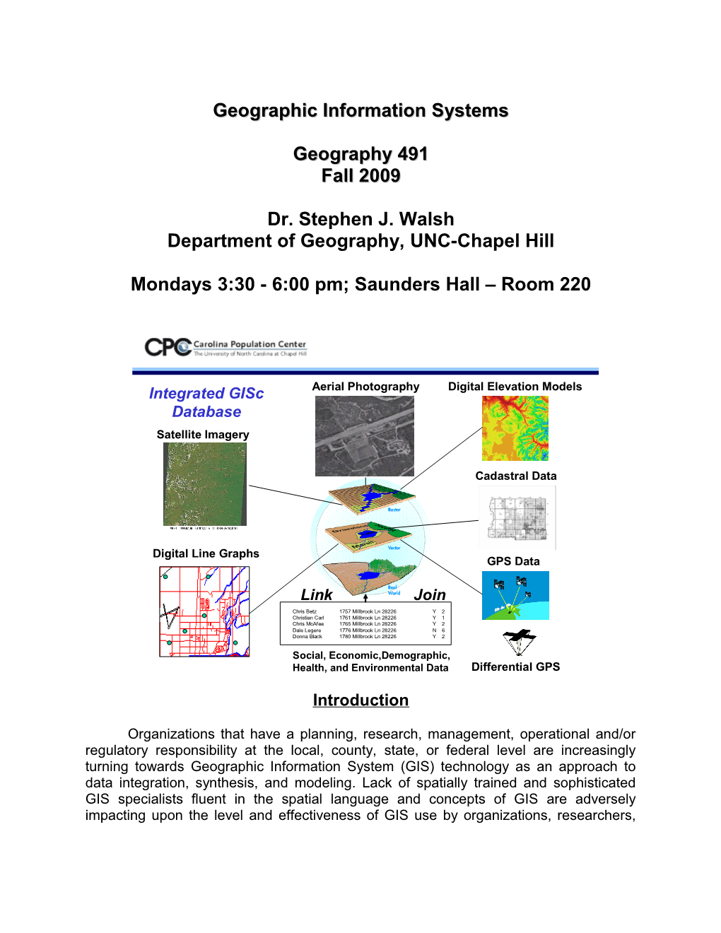 Geographic Information Systems