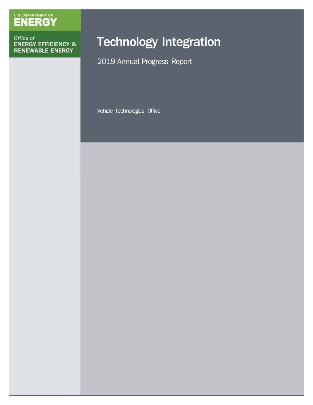 Technology Integration 2019 Annual Progress Report