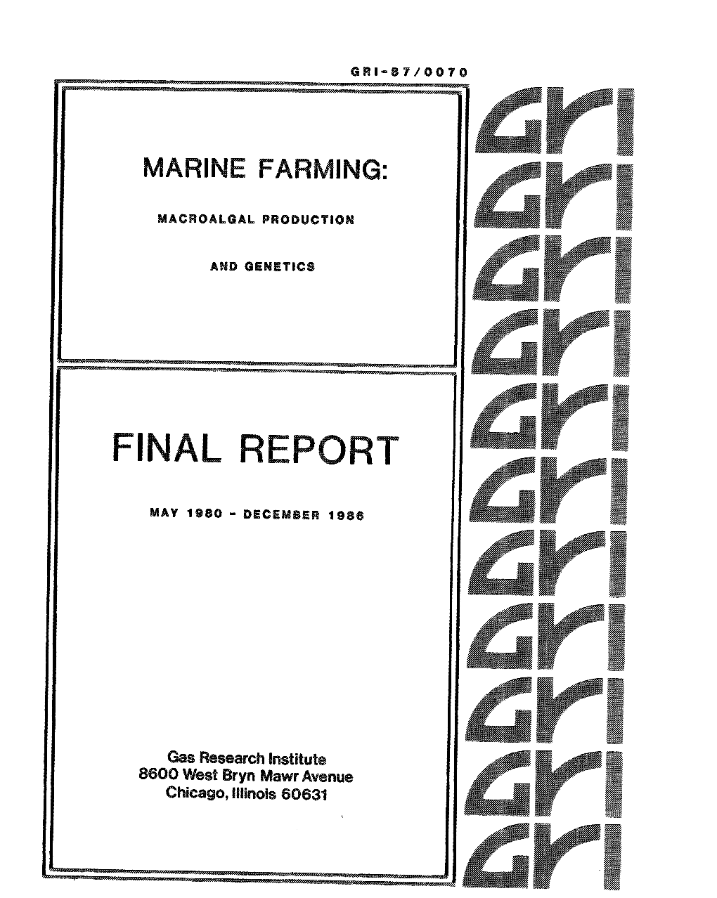 Marine Farming: Macroalgal Production and Genetics