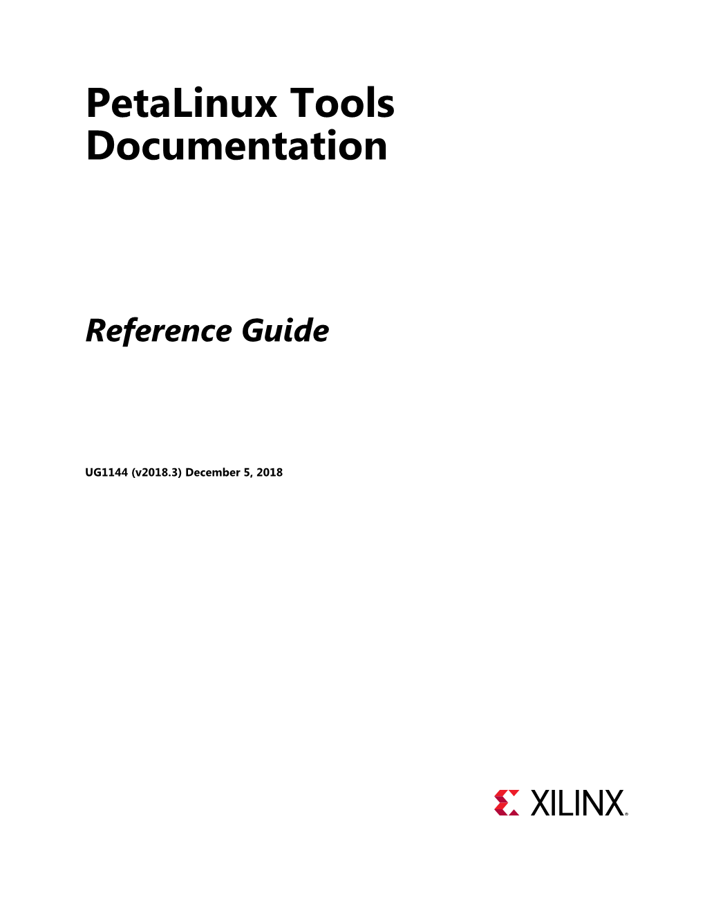 Petalinux Tools Documentation: Reference Guide