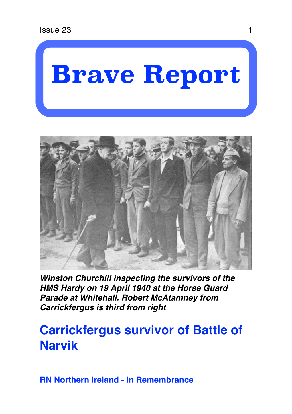 Brave Report Issue 23 NARVIK1/CARRICK