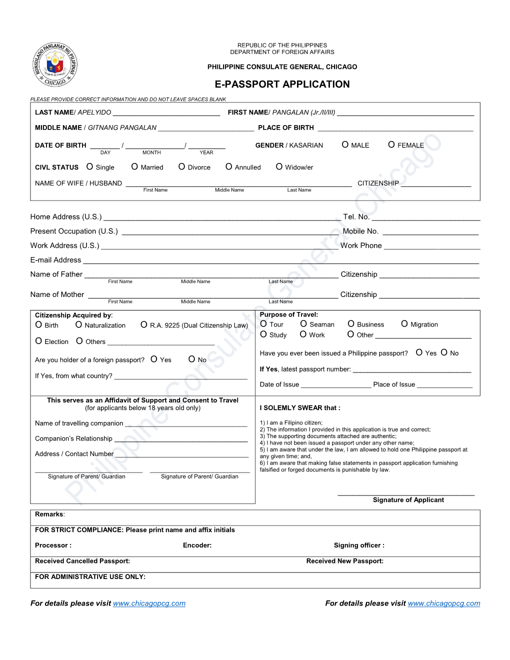 E-Passport Application