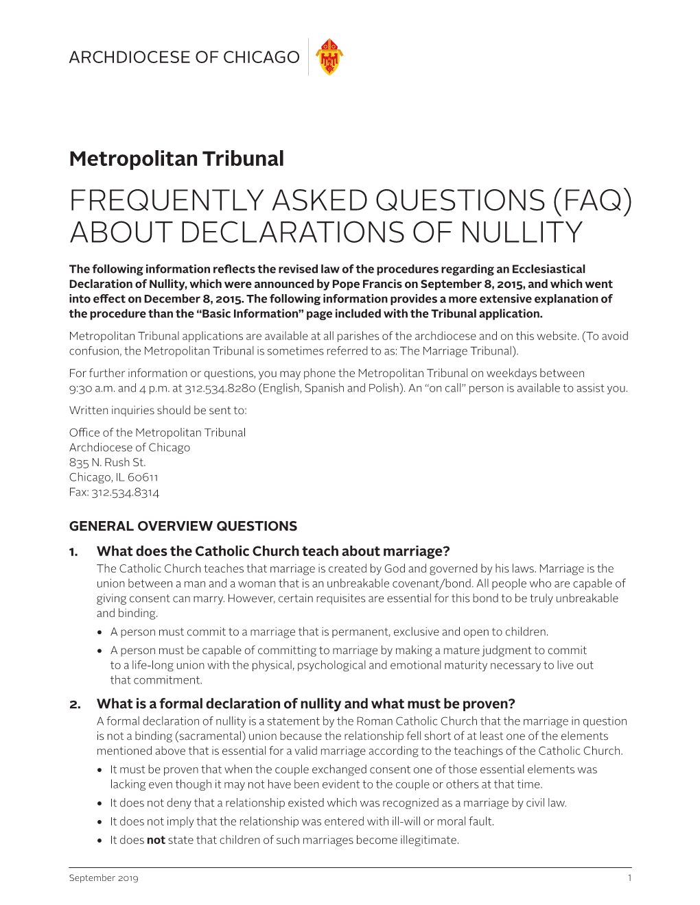 (Faq) About Declarations of Nullity