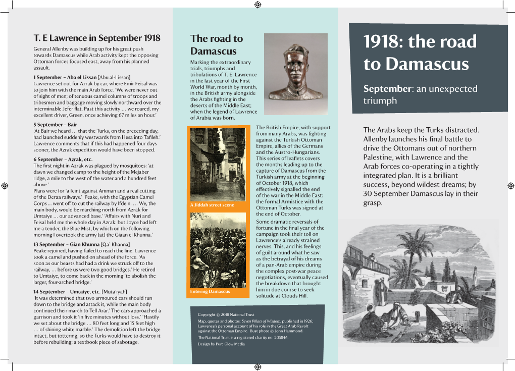 1918: the Road to Damascus September