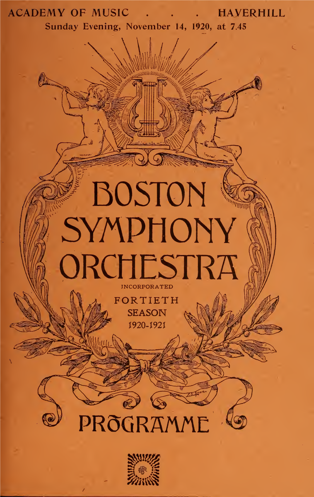 Boston Symphony Orchestra Concert Programs, Season 40,1920