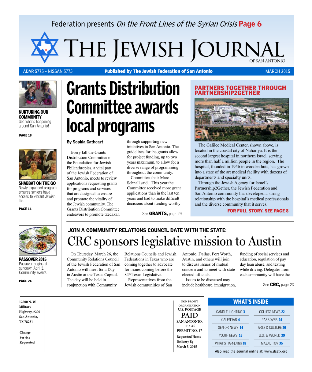 Jewish Journal March 2015