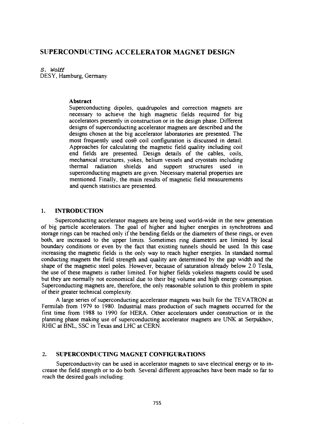 Superconducting Accelerator Magnet Design