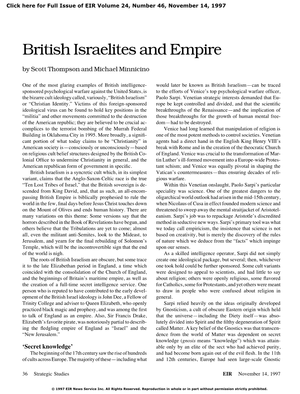 British Israelites and Empire