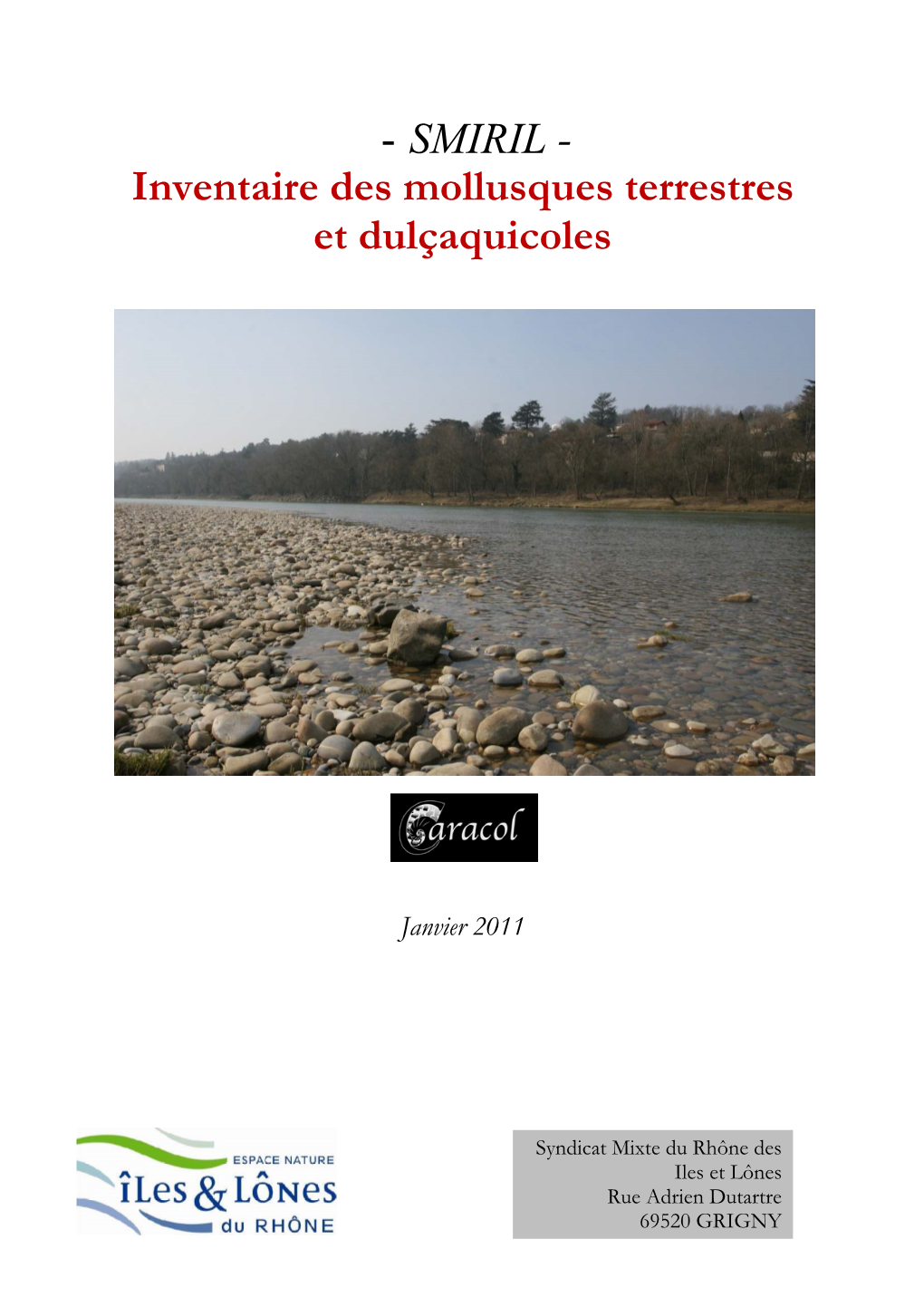 SMIRIL - Inventaire Des Mollusques Terrestres Et Dulçaquicoles