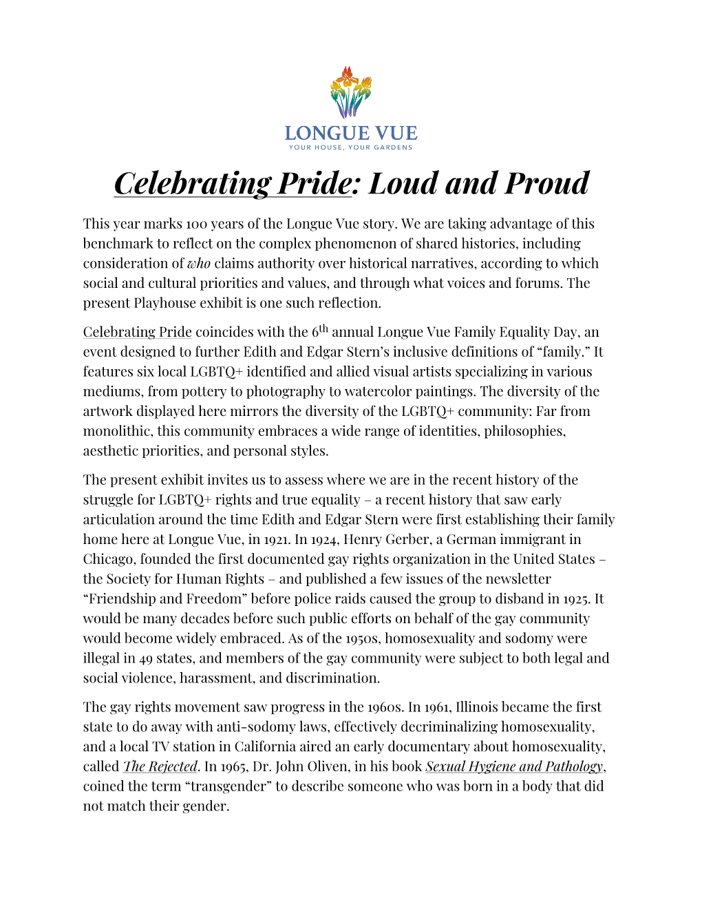 Celebrating Pride: Loud and Proud