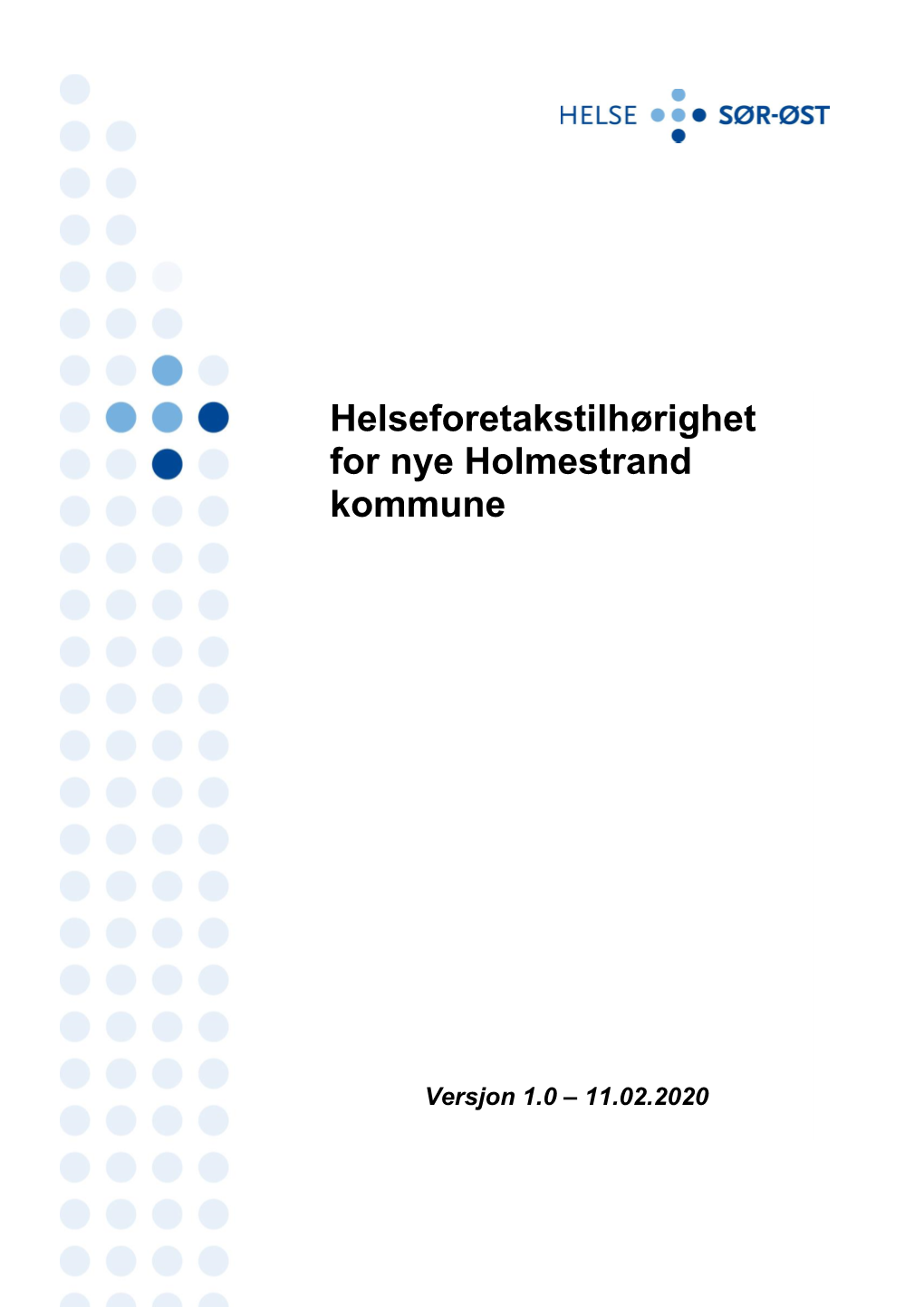 Helseforetakstilhørighet for Nye Holmestrand Kommune