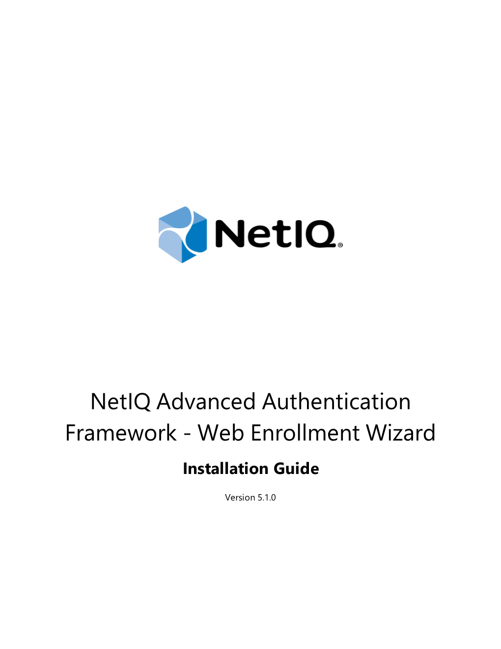 Netiq Advanced Authentication Framework - Web Enrollment Wizard Installation Guide