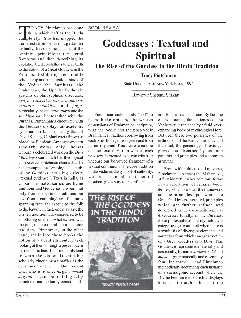 Goddesses: Textual and Spiritual