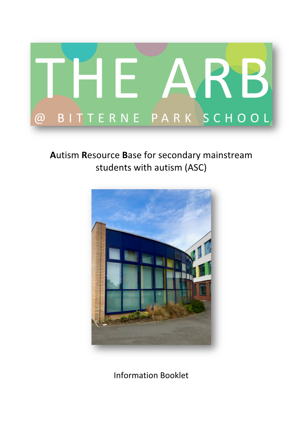 Autism Resource Base for Secondary Mainstream Students with Autism (ASC)