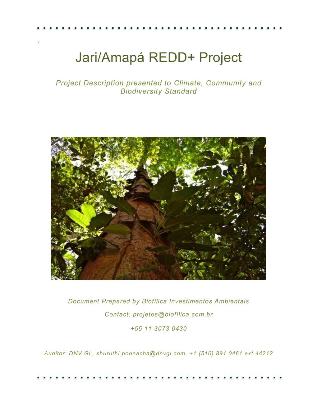 Jari/Amapá REDD+ Project