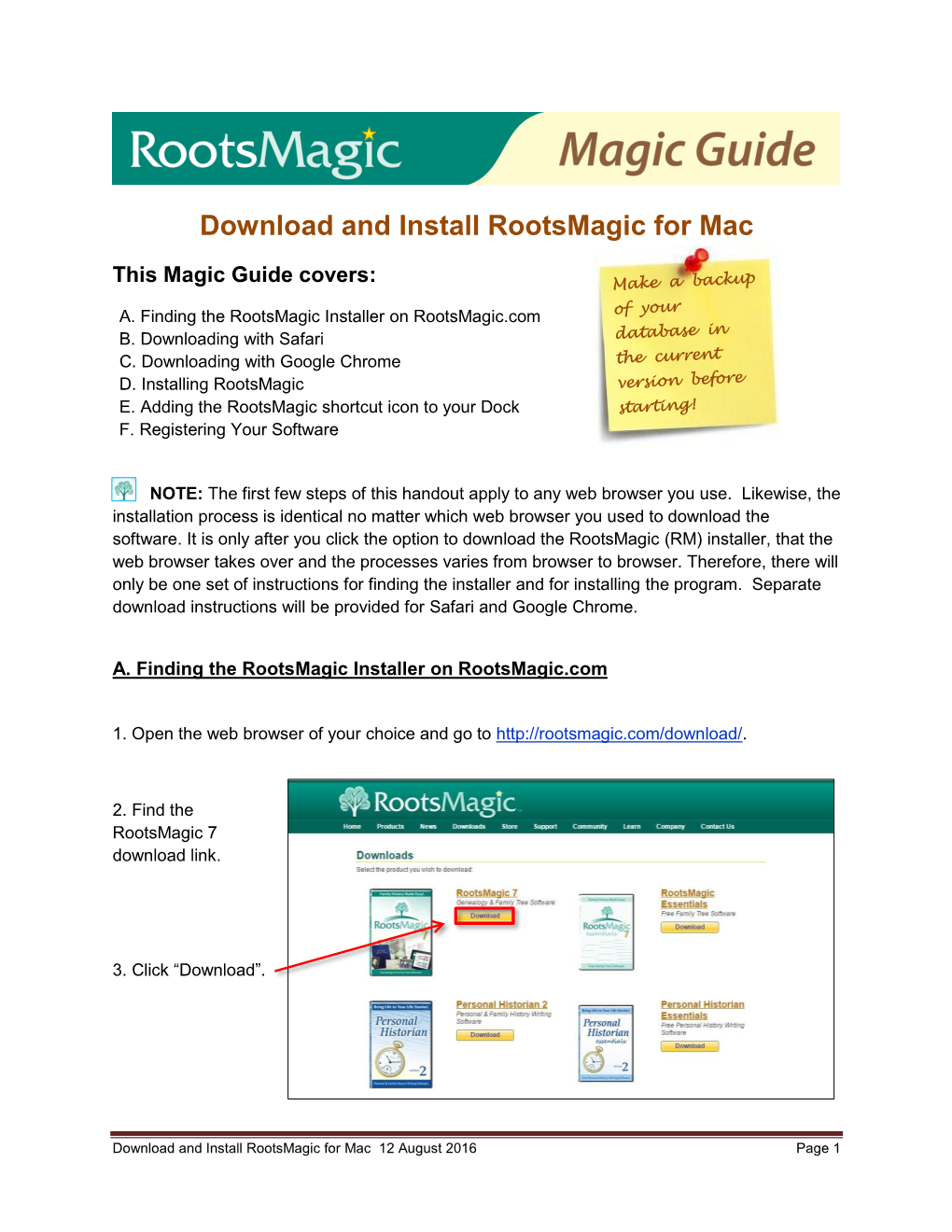 Download and Install Rootsmagic for Mac