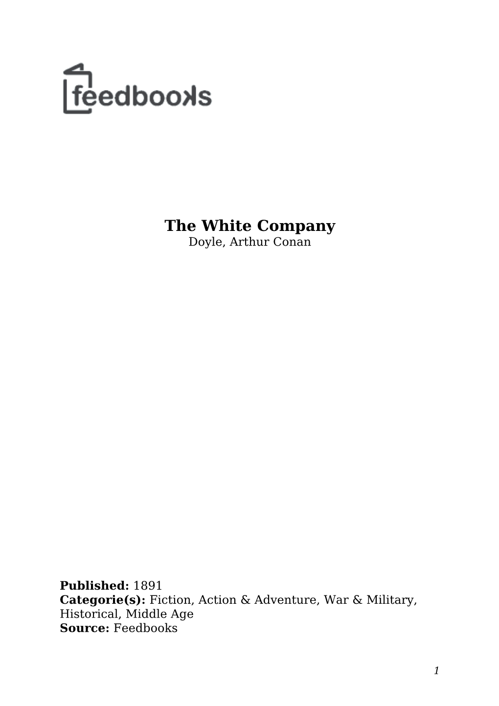 The White Company Doyle, Arthur Conan