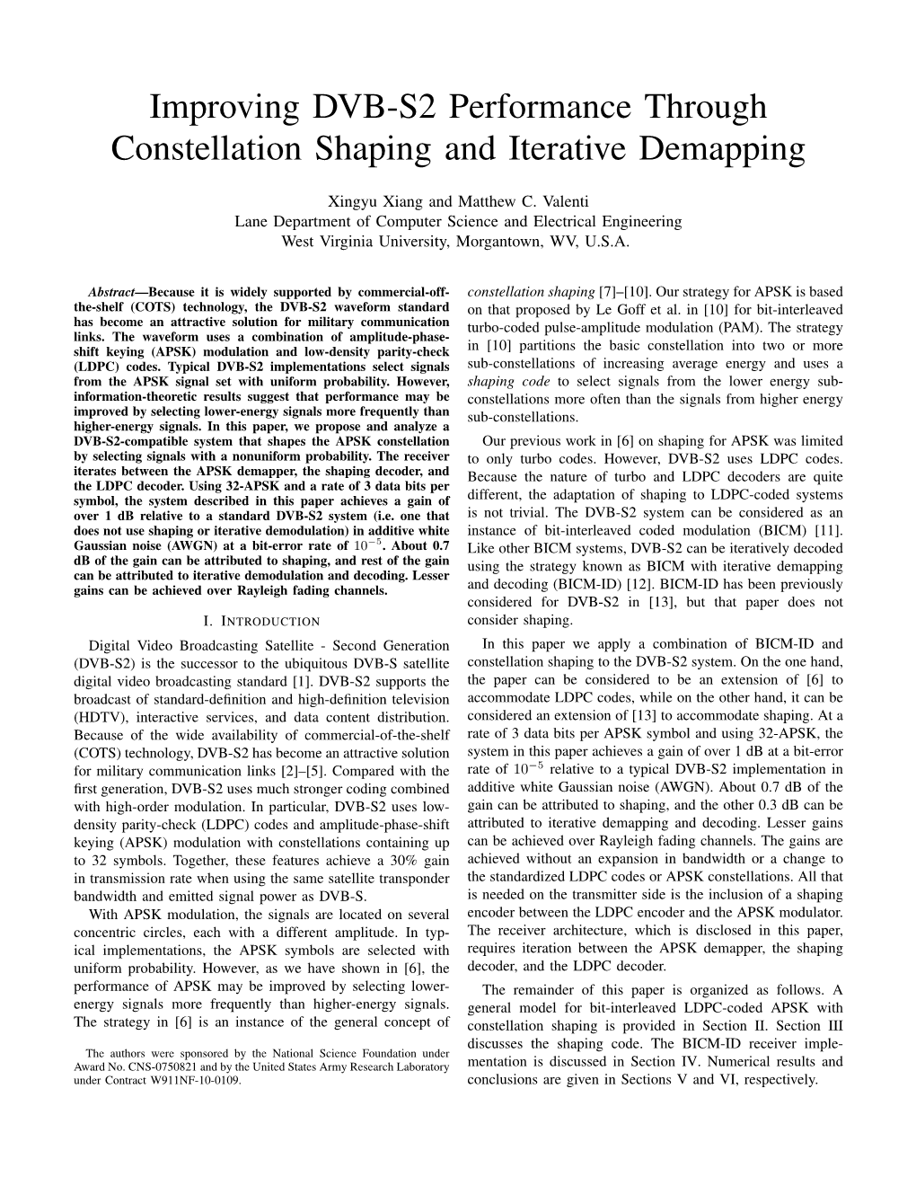 Improving DVB-S2 Performance Through Constellation Shaping and Iterative Demapping