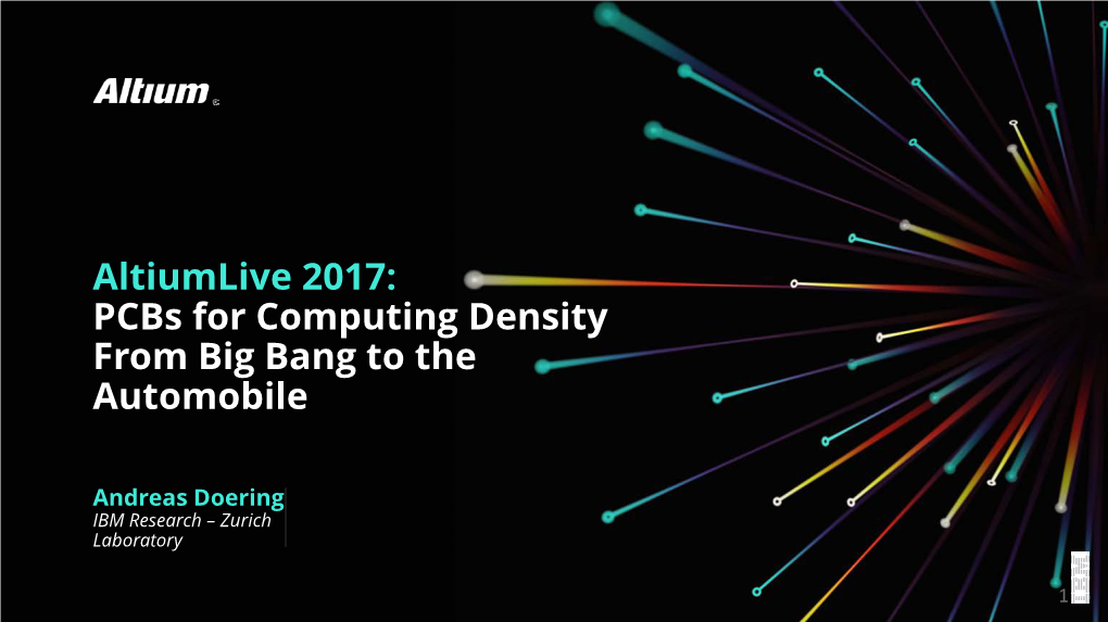 Pcbs for Computing Density from Big Bang to the Automobile