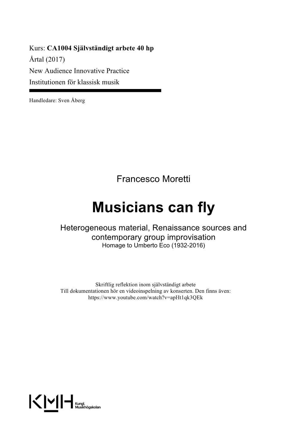 Musicians Can Fly