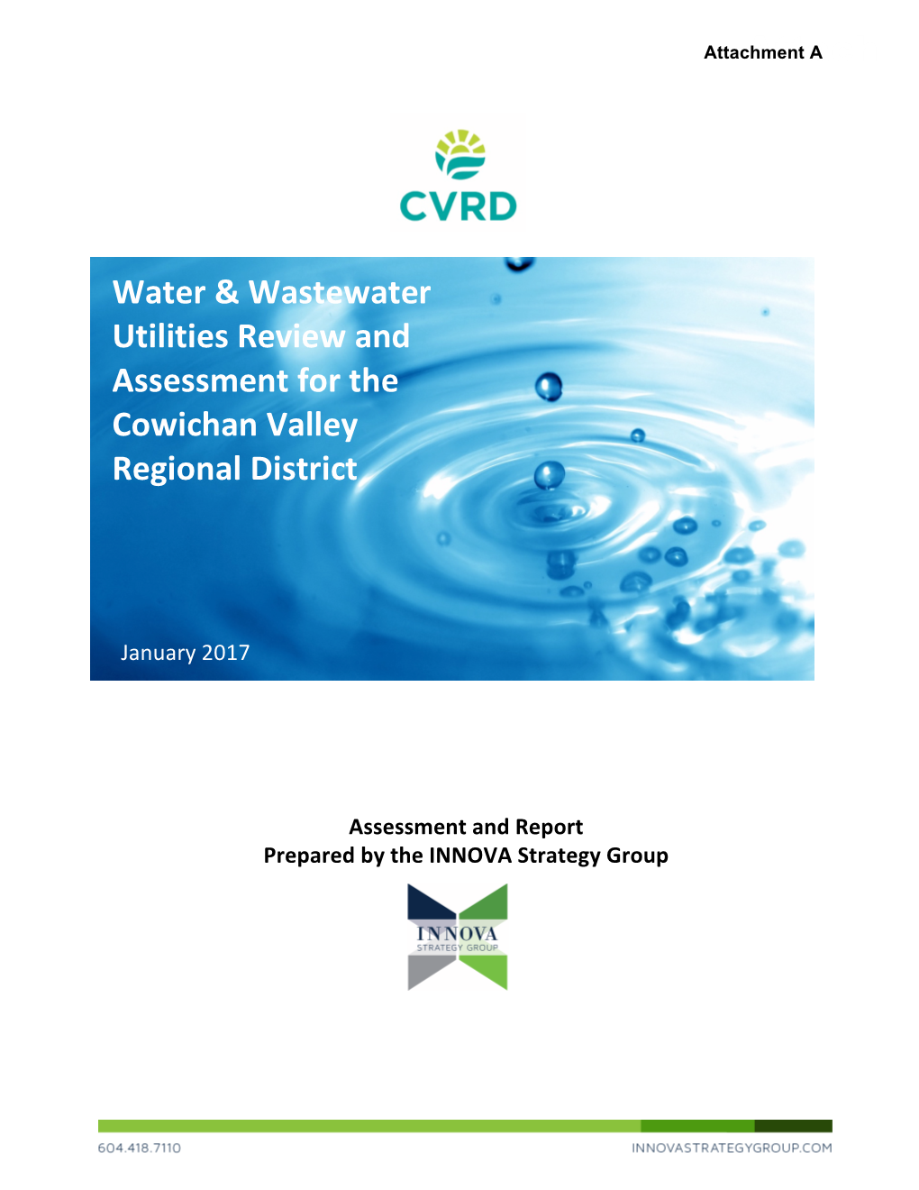 Water & Wastewater Utilities Review and Assessment for the Cowichan