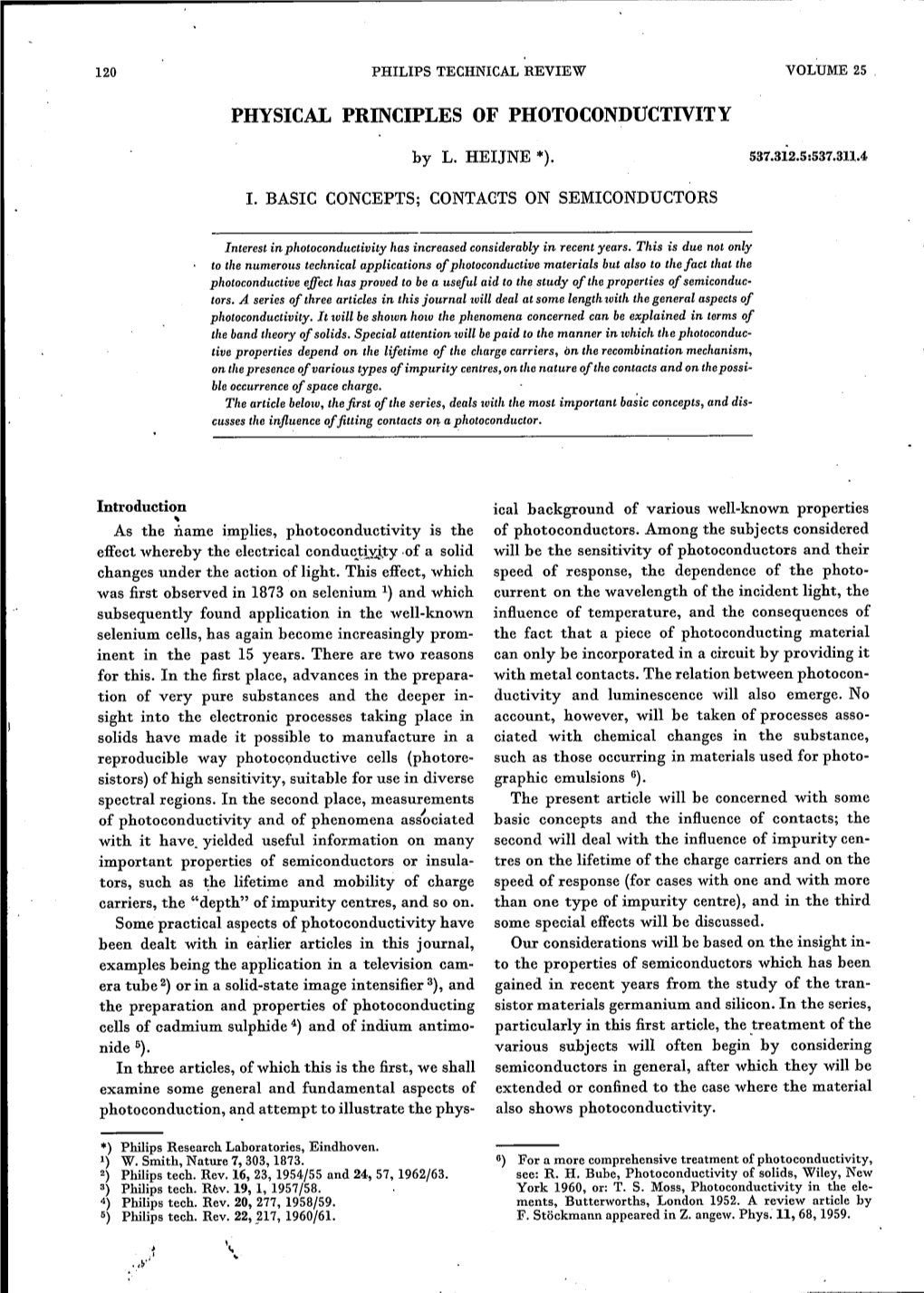 Physical Principles of Photoconductivity