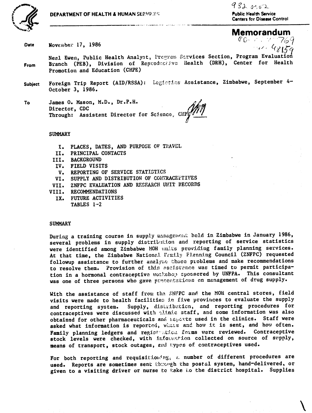 Memorandum 17, 1986 Date Novw-Ikber