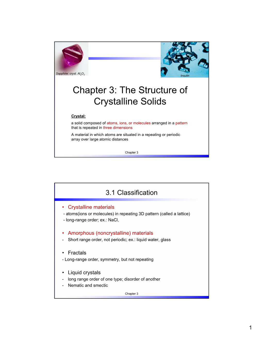 Chapter 3: the Structure of Crystalline Solids