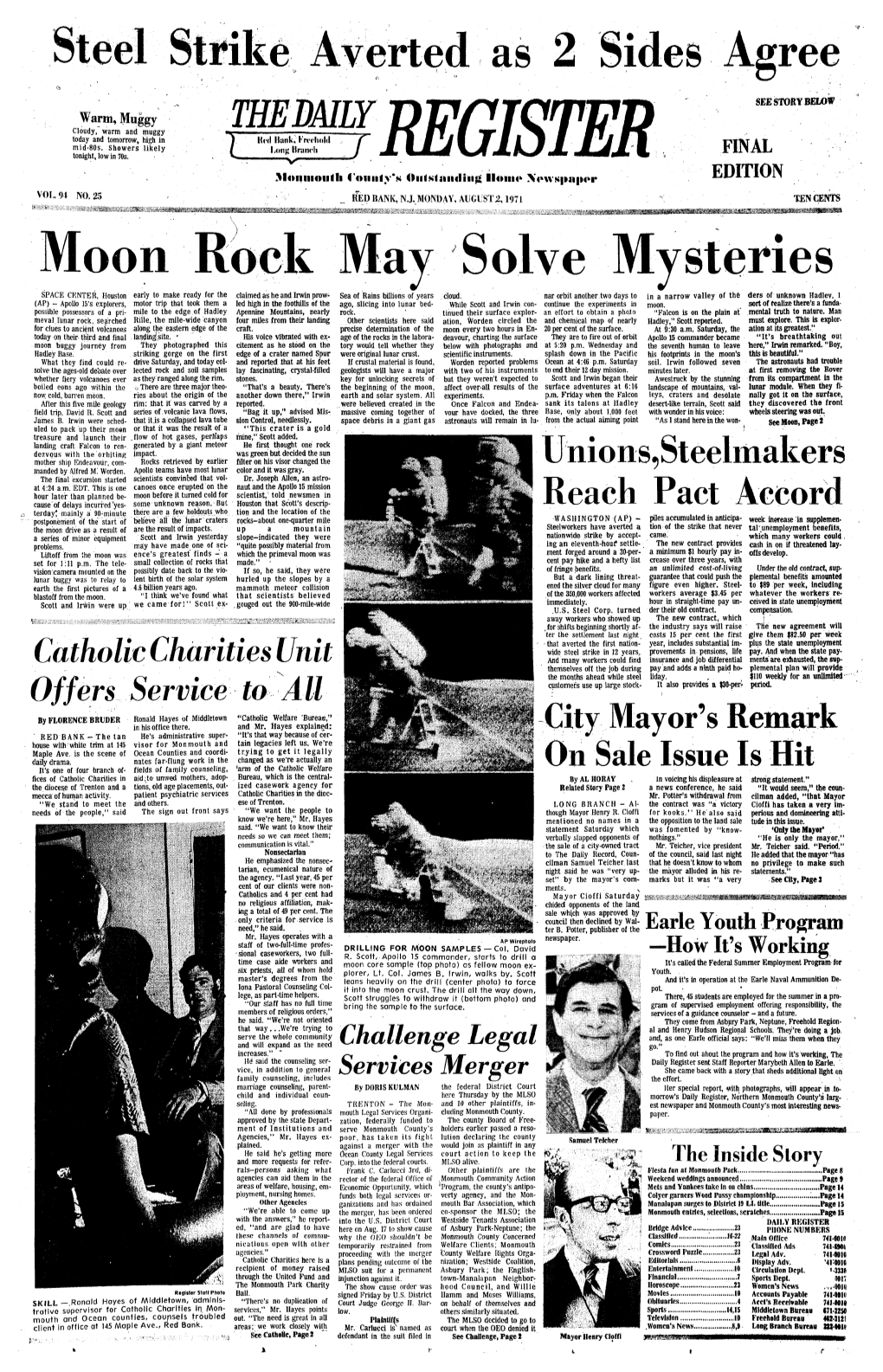 Moon Rock Solve Mysteries SPACE CENTER, Houston Early to Make Ready for the Claimed As He and Irwin Prow- Sea of Rains Billions of Years Cloud