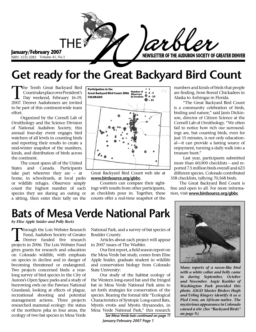 Get Ready for the Great Backyard Bird Count Bats of Mesa Verde National