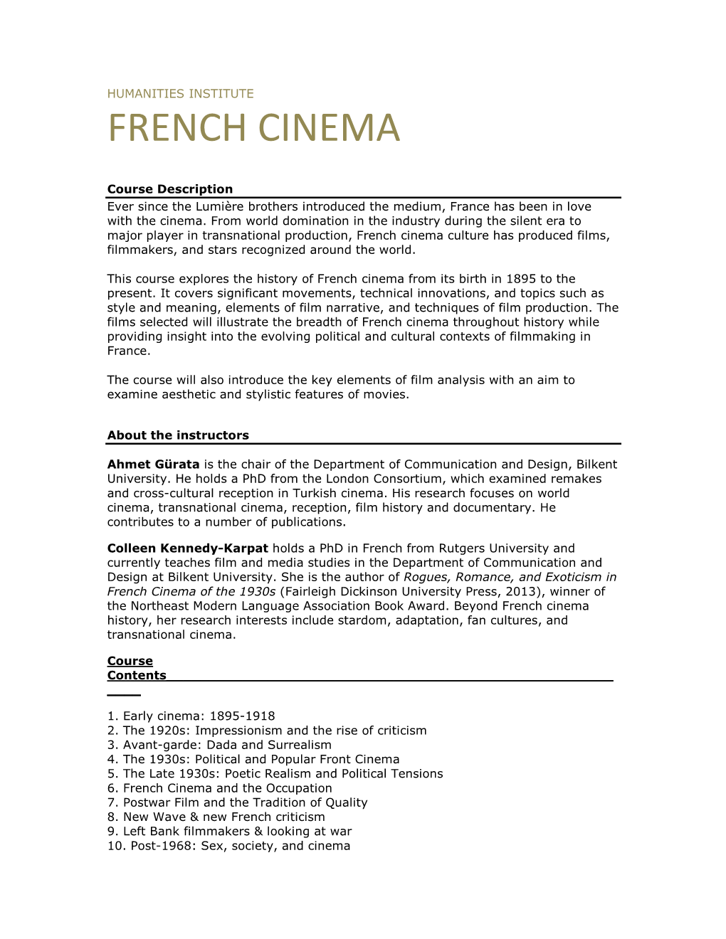 French Cinema