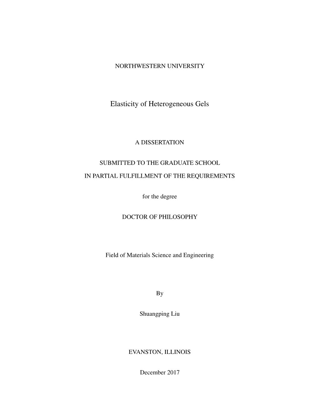 Elasticity of Heterogeneous Gels