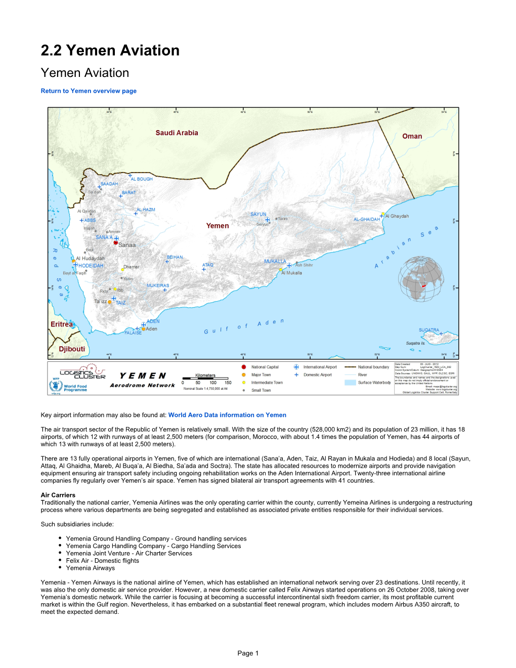 2.2 Yemen Aviation Yemen Aviation