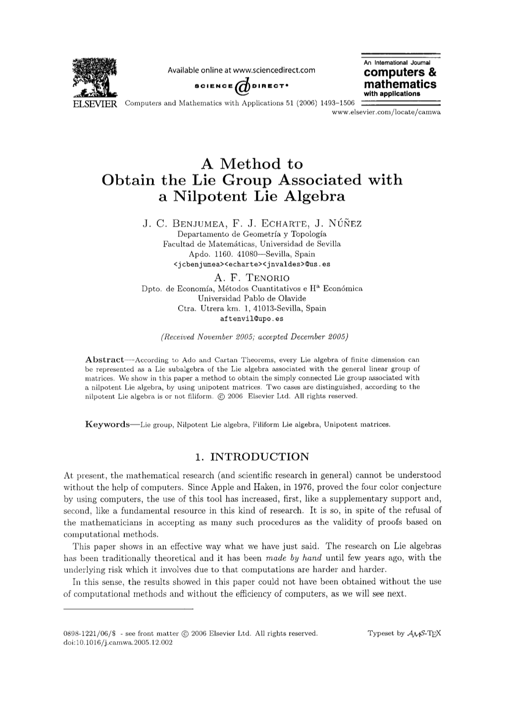 A Method to Obtain the Lie Group Associated with a Nilpotent Lie Algebra