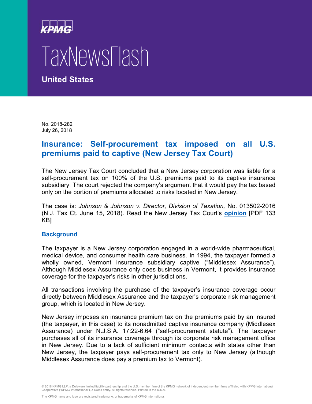 Insurance: Self-Procurement Tax Imposed on All US
