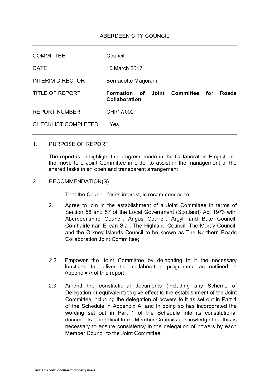 Committee Structure