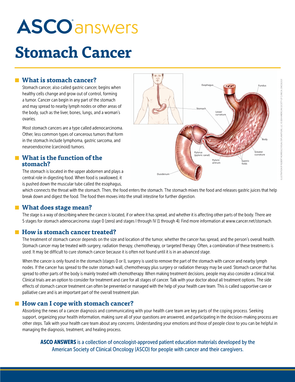 ASCO Answers: Stomach Cancer