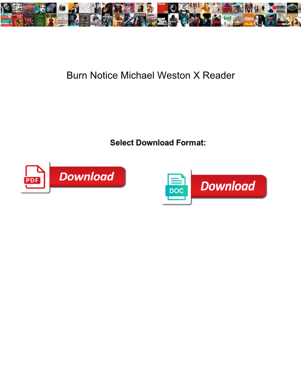 Burn Notice Michael Weston X Reader