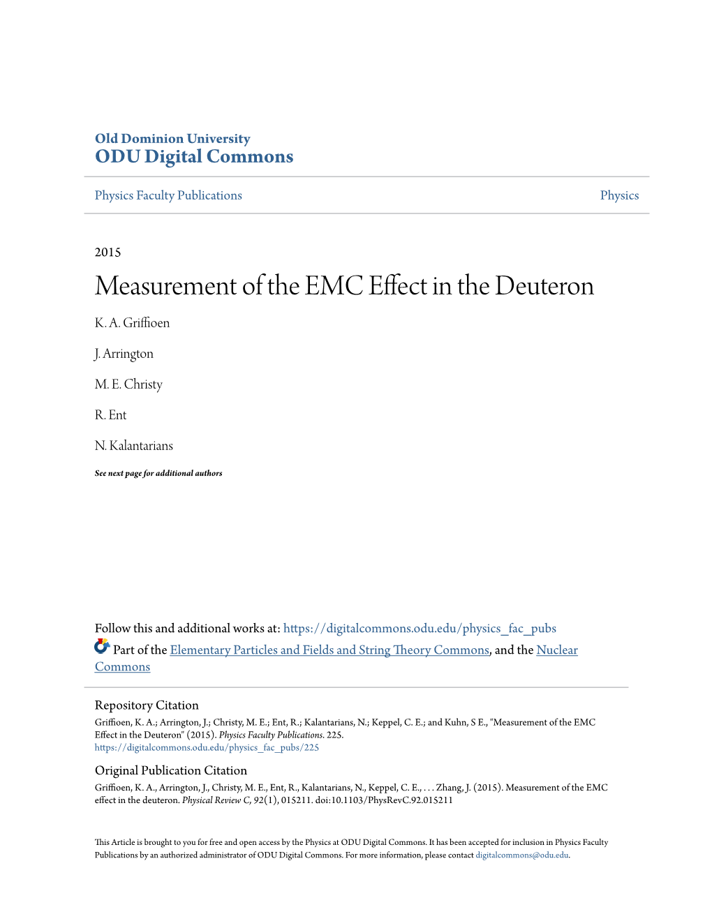 Measurement of the EMC Effect in the Deuteron K