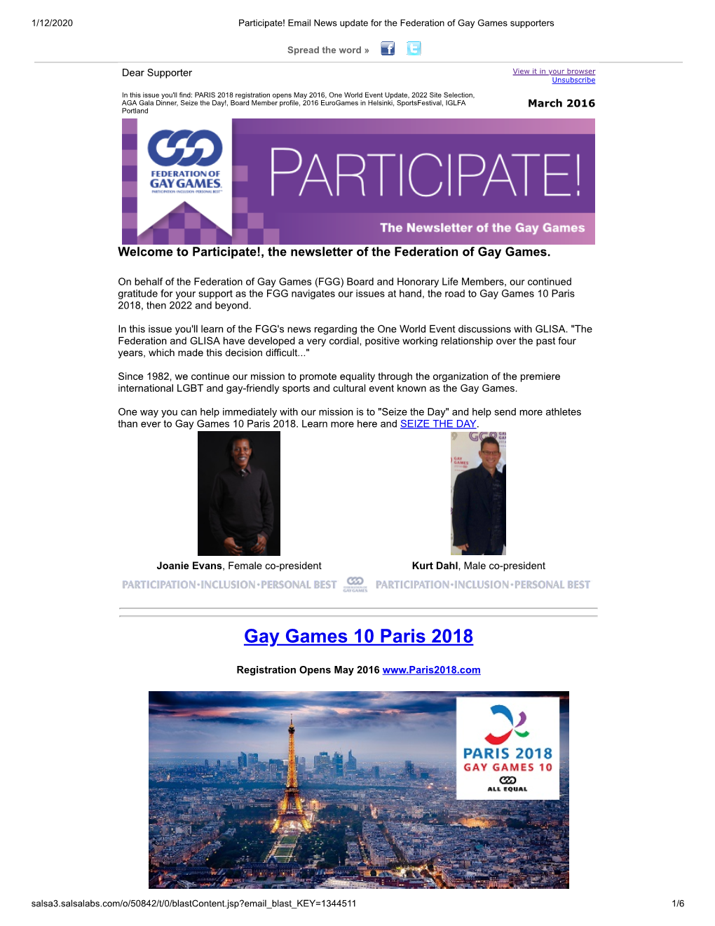 Gay Games 10 Paris 2018, Then 2022 and Beyond