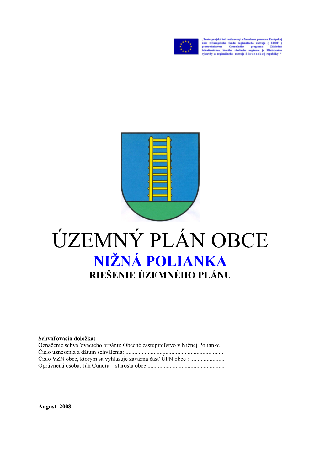 Územný Plán Obce Nižná Polianka Riešenie Územného Plánu