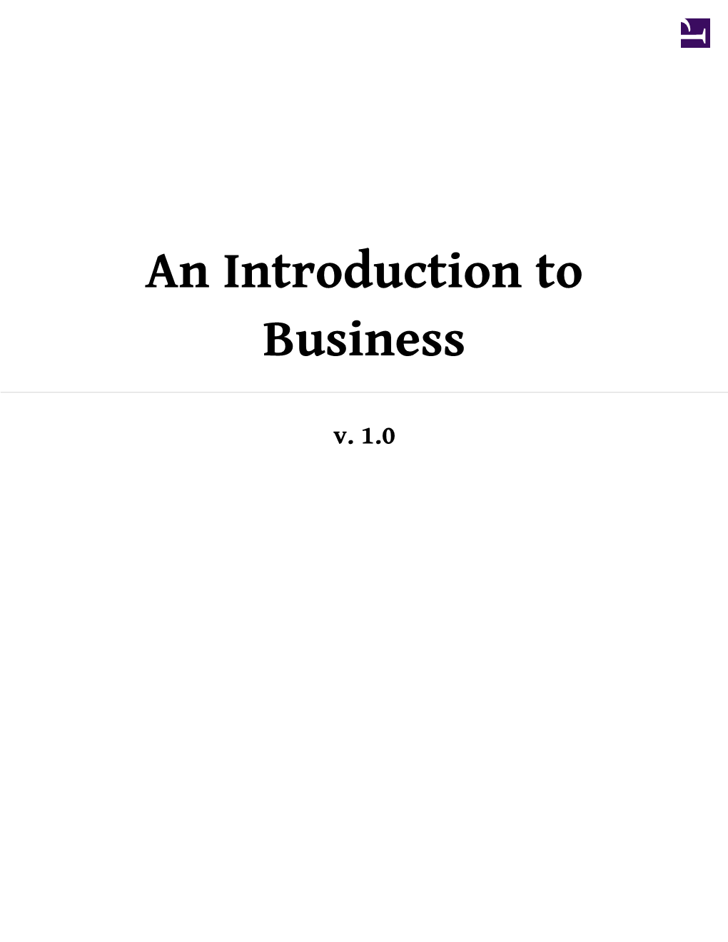 An Introduction to Business