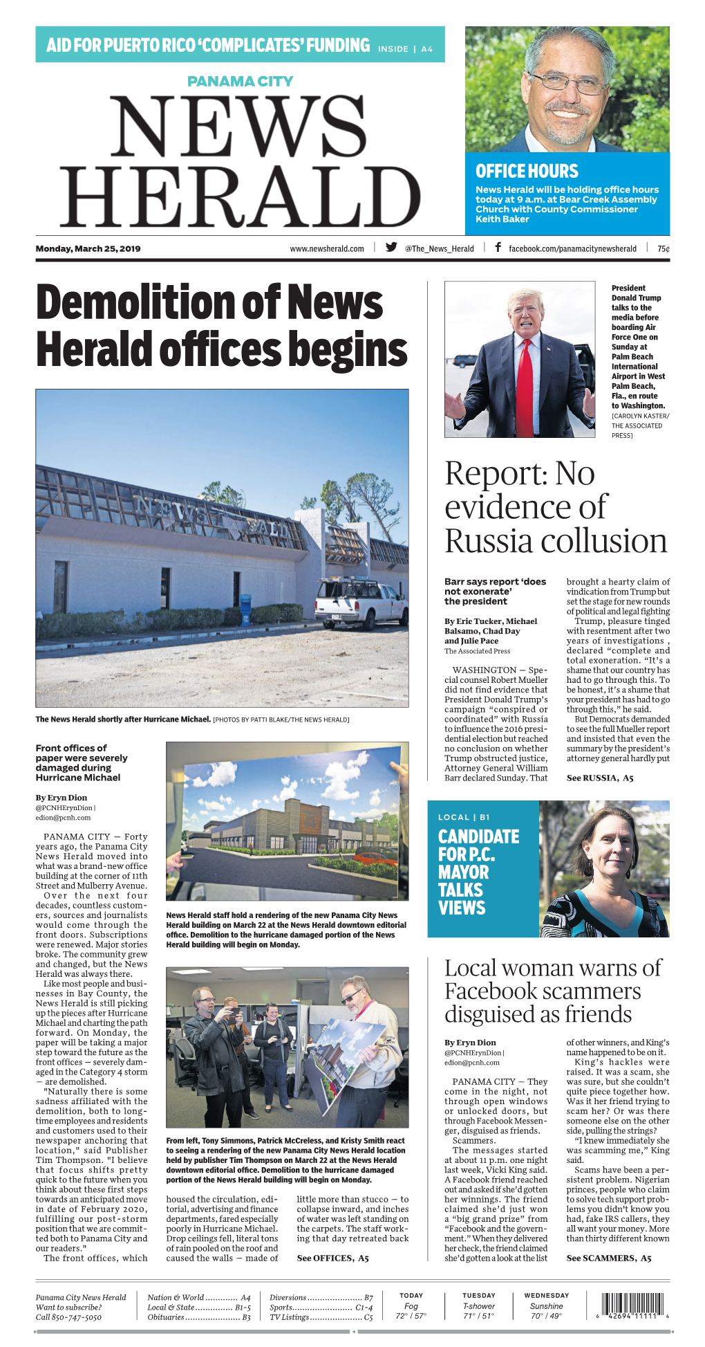Demolition of News Herald Offices Begins